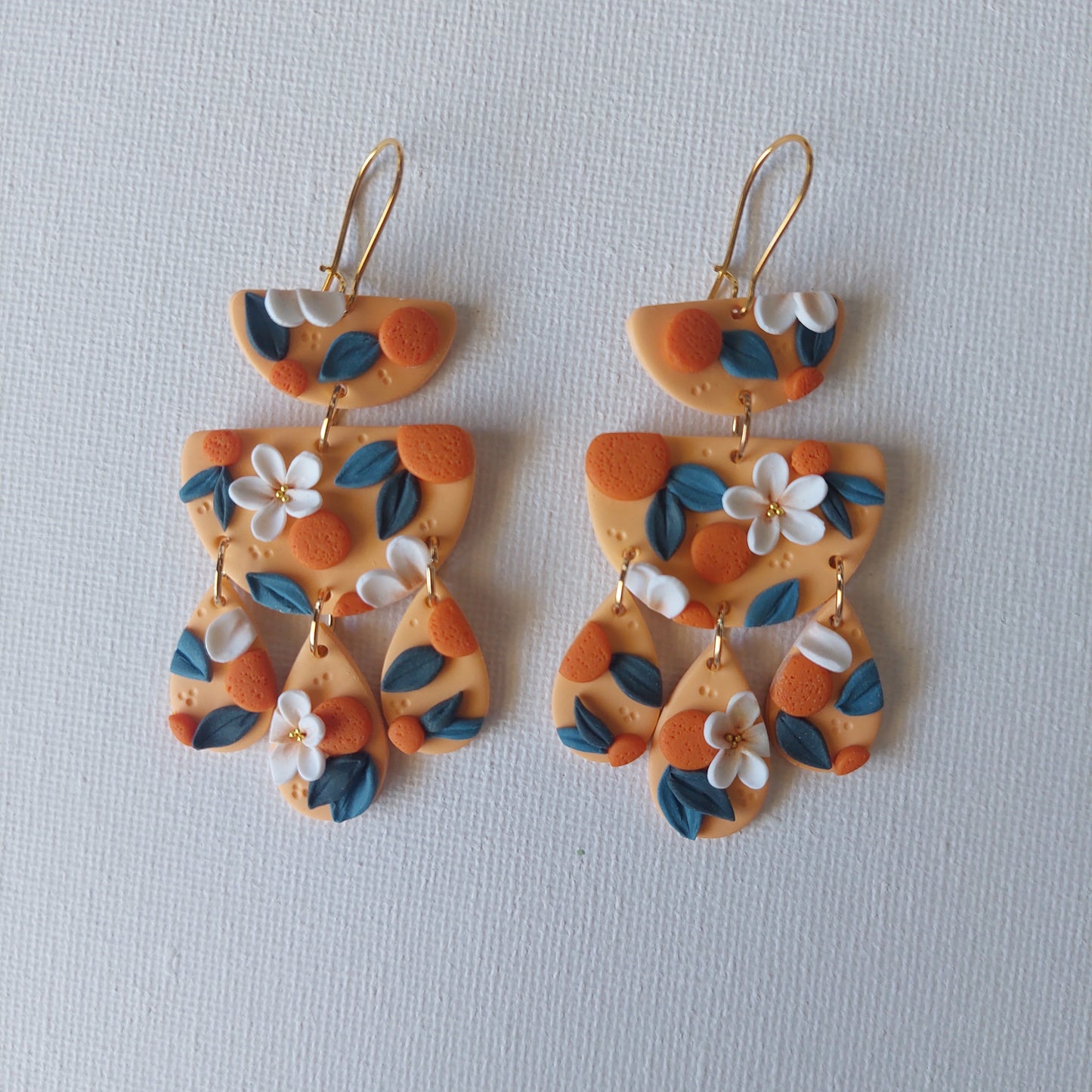 ORANGE BLOOM DANGLES
