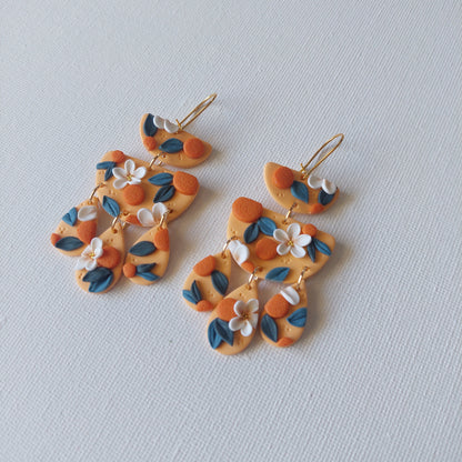 ORANGE BLOOM DANGLES
