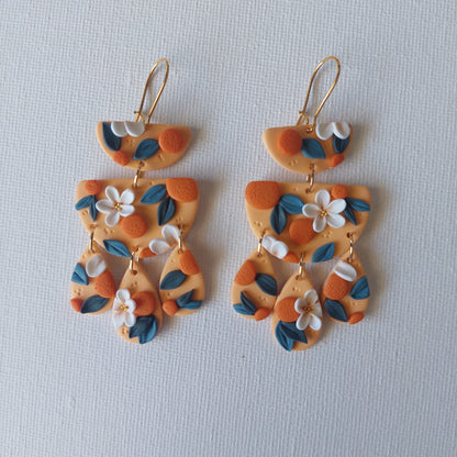 ORANGE BLOOM DANGLES